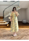 SARI BALON KOLLU CROP BLUZ & ETEK