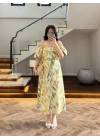 SARI BALON KOLLU CROP BLUZ & ETEK
