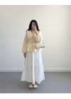 SARI ÇİZGİLİ BEBE YAKA PÜSKÜL BLUZ