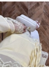 SARI DANTEL ŞERİT BLUZ - 5519