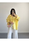 SARI DÜŞÜK OMUZLU GÖMLEK