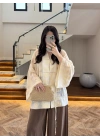 SARI İP BAĞCIKLI BRODELİ GÖMLEK -5096