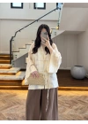 SARI İP BAĞCIKLI BRODELİ GÖMLEK -5096