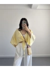 SARI KETEN KİMONO