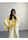SARI PANTOLONU YIRTMAÇLI TASARIM TAKIM