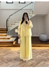 SARI PELERİNLİ PANTOLON TAKIM-9327