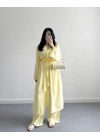 SARI TENSEL PREMİUM KİMONO TAKIM