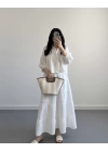 SHAY MÜSLİN BEYAZ CROP GÖMLEK