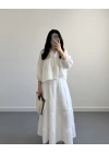 SHAY MÜSLİN BEYAZ CROP GÖMLEK