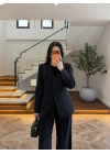 SİYAH CEP DETAY BLAZER TAKIM - 9116