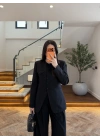 SİYAH CEP DETAY BLAZER TAKIM - 9116