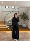 SİYAH CEP DETAY BLAZER TAKIM - 9116