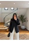 SİYAH DİK YAKALI CEKET -26K1105