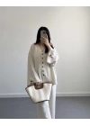 SİYAH DÜĞME DETAYLI TAKIM NATURAL