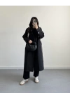 SİYAH FULARLI PREMİUM TRENÇKOT