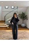 SİYAH GARNİLİ BOMBER PANTOLON TAKIM-51458