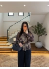 SİYAH KALIN KORSELİ BLUZ-5158