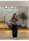 SİYAH KALIN KORSELİ BLUZ-5158