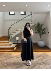 SİYAH KEMER DETAYLI ETEK - 580547