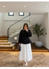 SİYAH KONTRAST YAKALI CEKET-7755