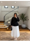 SİYAH KONTRAST YAKALI CEKET-7755