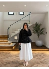 SİYAH KONTRAST YAKALI CEKET-7755