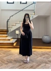 SİYAH KUŞAKLI ELBİSE- 3998