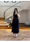 SİYAH KUŞAKLI ELBİSE- 3998