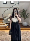 SİYAH ÖN PİLE DETAY ETEK -580653