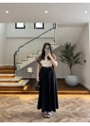 SİYAH ÖN PİLE DETAY ETEK -580653