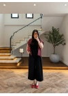 SİYAH ÖNDEN PİLELİ PANTOLON -1014