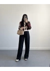 SİYAH ÖNÜ ÇİMALI PANTOLON