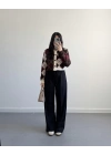 SİYAH ÖNÜ ÇİMALI PANTOLON