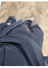 SİYAH PARÇALI TASARIM BLUZ PANT TAKIM-9257