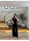 SİYAH PİLELİ ARKA KAPAK DETAY PANTOLON-3939