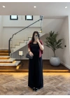 SİYAH PİLELİ ARKA KAPAK DETAY PANTOLON-3939