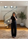 SİYAH PİLELİ PALAZZO PANTOLON-51078
