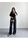SİYAH TENSEL FERMUARLI İKİLİ TAKIM