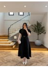 SİYAH TÜVİT ELBİSE-4203