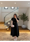 SİYAH TÜVİT ELBİSE-4203
