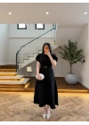 SİYAH TÜVİT ELBİSE-4203