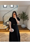SİYAH TÜVİT ELBİSE-4203