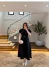 SİYAH TÜVİT ELBİSE-4203
