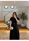 SİYAH TÜVİT ELBİSE-4203