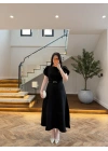 SİYAH TÜVİT ELBİSE-4203