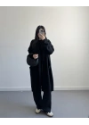 SİYAH UZUN CEPLİ HIRKA