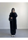 SİYAH UZUN CEPLİ HIRKA