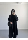 SİYAH UZUN CEPLİ HIRKA