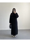 SİYAH UZUN TRİKO ELBİSE