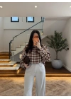 TARÇIN DİK YAKA ÇİT ÇITLI EKOSE GÖMLEK-5130